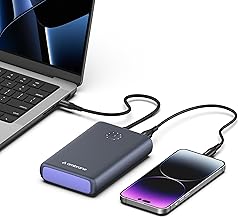 Ambrane 85W Fast Charging Powerbank for MacBook, Type C Laptop & Mobile Charging, 20,000mAh Battery, Triple Output, Power Delivery & Quick Charge (Pow