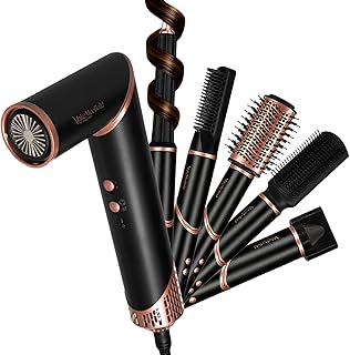 Make Mee Bold 7-IN-1 Multi Air Styler |110,000 RPM High-Speed Brushless Motor | Auto-Clean Tech | Hair Dryer with Diffuser & Volumizer Brush | Aircurl