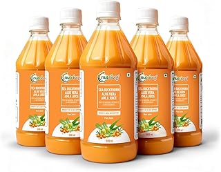 Nutriorg Sea Buckthorn Aloevera Amla Juice 2.5 L | Rich in Omega 7, 3, 6 & 9 with Vitamin C & Natural Antioxidants | Supports Immunity, Skin Health, D