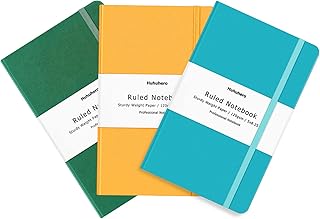 3 Pack Notebooks Journal, Ruled Notebook, Premium Thick Paper Lined Journal, Black Hardcover Notebook for Office Home School Business Writing Note Tak
