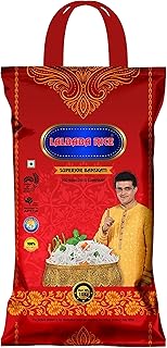 LALBABA RICE Superior Long Grain Banskathi Rice 5 kg - Perfect Fit for Your Daily Indian Meals - Non-Sticky and Unique Quality from India's Heartland!
