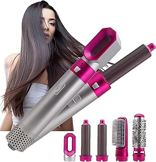 Drumstone 5-in-1 Professional Hair Styler for Women – Hot Air Brush, Hair Dryer Brush, Curling Iron, Hair Straightener & Volumizer | 1000W Negative Io