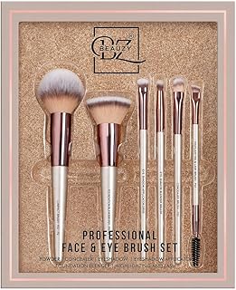 Makeup Brush Set 6 Pcs – Face & Eye Makeup Brushes Kit for Foundation, Powder, Eyeshadow, Blending & Concealer | Soft Synthetic Bristles | Beginner to