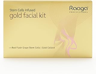 Raaga Professional Stem Cells Infused Facial Kit, Gold, 61 g
