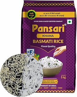 Pansari Khana Basmati rice, Great Taste and Mesmerizing Aroma | Long Grain, Naturally Aged(2-Years) with Fortified | Basmati Rice, Biryani Rice, Pulao