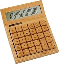 Solar Calculator Bamboo 12 Digit Desktop Calculator for Students Kids Adults Large| Business & Industrial|Office|Office Equipment|Calculators