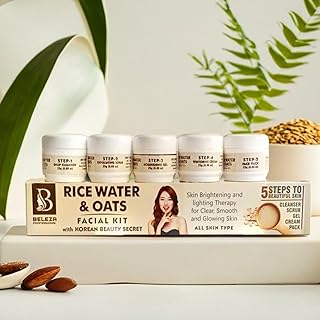 Beleza professional Rice Water & Oats Facial kit with Korean Beauty Secret for Glowing Skin (125 g)