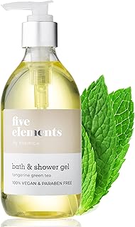 Kimirica Five Elements Premium Body wash with the goodness of Tangerine & Green Tea | 100% Vegan & Paraben Free Shower Gel | Hydrating, Cleanse Skin,M