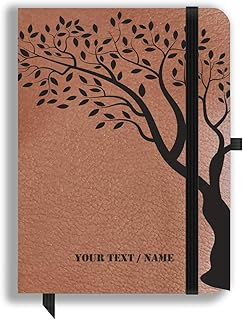 Brown Cloud Personalized Brown Leather Cover Notebook/Diary with Personalised/Customized Photographs/Message/Quote for Personal/Corporate Gift (NBLTHR