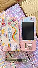 Kryst 3 in 1 LCD Writing Tablet with Calculator & Pencil Box | Reusable Writing Pad with Erase Button | Study & Practice Board for Kids | Assorted Car