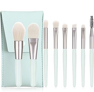 Makeup Brushes with Bag,Professional Makeup Brush Set Travel Size Cosmetic Brushes Kit for Face Foundation Blush Eye Shadow Wooden Handle Synthetic Br