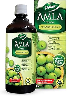 Dabur Amla Juice: Rich Source of Vitamin C and Antioxidants for Immunity boosting |Pure, Natural and 100% Ayurvedic Juice -1L