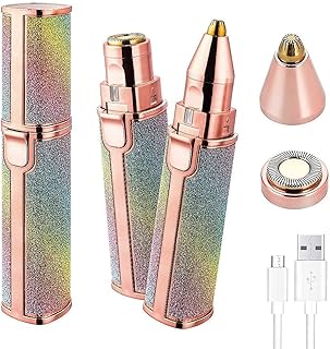Kawax Portable Eyebrow Trimmer For Women, Epilator For Women, Facial Hair Remover For Women,Face, Lips, Nose Hair Removal Electric Trimmer With Light(