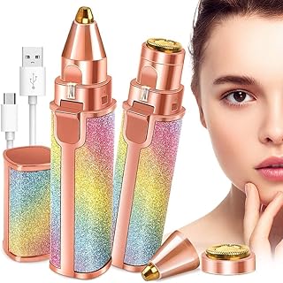 Trimmer & Facial Hair Remover Razor for Women - Professional Personal Hair Removal (facial epilator) (Portable eyebrow epilator), Multicolor