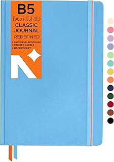 NEORAH - Dot Grid, B5 Notebook - Dotted Journal - 160 Pages- 110 GSM- (250 x 175 mm) - 2026 Office Notebook, Hardcover - Completely Handmade, BUJO, Di