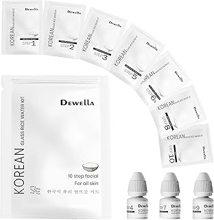 10 Step Korean Rice Water Facial Kit | Brightening & Hydrating Skincare for Glass Skin | Anti-Aging & Pigmentation Care | Complete Facial Kit for Wome