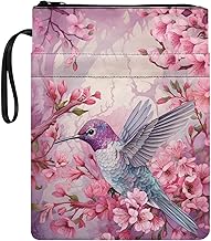 Poceacles Cherry Blossoms Print Book Covers for Hardcovers Book Sleeve for Book Lovers Gift Book Protector Pouch Zipper Book Sack Paperback Textbook B