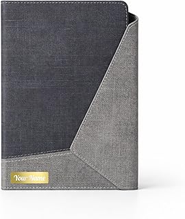 FoldBook Mail Personalized Name Print A5 Notebook with Magnetic Flap Closure, Envelope Style 3-Fold Cover, 192 Pages Premium 80 GSM Paper, Bookmark Ri