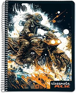 Classmate Pulse Notebook - 180 Pages | Unruled | 29.7cm x 21.0cm | Spiral Bound Notebook | Soft Cover | Pack of 1