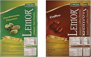 Lemor Gold Cardamom Elaichi Flavour Instant Tea Premix 1kg|Instant Coffee Premix 2 kg|premix Coffee and Tea for vending machine|Ready to drink tea