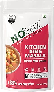 NOMIX JUST PURE SPICES Kitchen King Masala 500 g | Versatile spice mix prepared to enhance vegetables, gravies, and mixed dishes with well-rounded fla