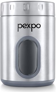 PEXPO Freshmate Stainless Steel Container 1000ml | Transparent Kitchen Storage Container | Airtight | Multipurpose | Jar for Dry Fruits, Dal, Snacks,