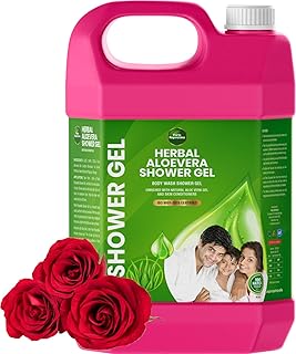 Herbal Shower Gel & Body Wash with Pure Glycerin |Enriched with Skin Conditioners for a Radiant Glow |Suitable for Women & Men (Rose 5 Liter)