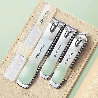Precision 4-Piece Manicure Set – Ergonomic Mint Grip & Ultra-Sharp Stainless Steel – Travel-Ready Grooming Kit – Premium Gift Box for Men & Women