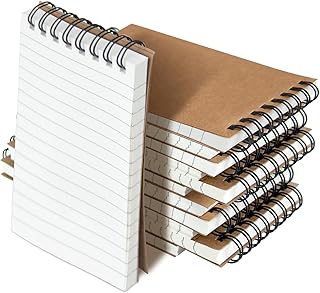 wavamawa Pocket Notebooks Set of 12, Small 3x5 Spiral Notepads, Office Style Mini Notebook, Small Notepad Pocket Size, Memo Pads for Home, College, Wo