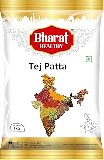 Bharat Healthy Tej Patta, Premium Grade Bay Leaf Spice, 1kg Pack with Red Chili, Haldi, Coriander, Cumin Seed