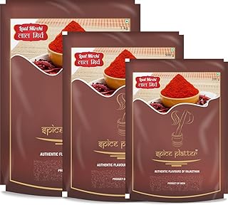 Spice Platter Red Chilli Powder (Lal Mirch Powder) (1.7Kg) Pack of 3
