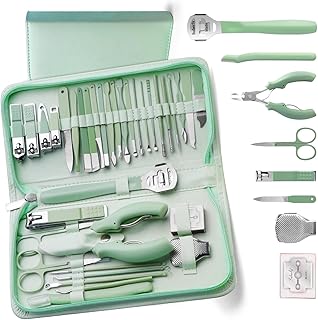 Manicure Set Professional Pedicure Tools Set, 35 in 1 Manicure Pedicure Kit for Women, Foot Hand Nail Care Kit Grooming Kit