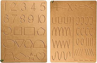RCW Wooden Tracing Board for Kids Educational Learning Toys with Pencil | Educational Letter Slate | Reading & Writing Practice Board for Baby | Doubl