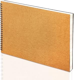 Mamowla Sketchbook A4, Spiral Bound Drawing Pad, Notebook for Kids and Adults with Durable Hardboard, 120GSM, Acid Free, 60 Pages