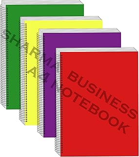 SHARMA BUSINESS A4 SIZE MULTIPURPOSE UNRULED NOTEBOOK SET OF 4 PAGES 140 WHITE PLAIN