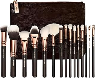 NANCY AJRAM X ZOEVA Professional Complete Makeup Brush Set with Pouch - Includes 15 Face and Eye Makeup Brushes Kit