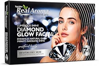 Top Max Real Aroma Diamond Glow Facial Kit 7 in 1 Luminous Shine Facial Skin Brigtening Glow & Revitalizing Professional Facial Kit For All Sin Types