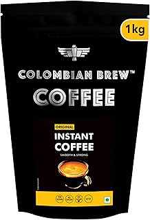 Colombian Brew Original Instant Coffee Powder, Strong, Hotel Pack 1kg Pouch