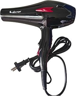 Hector BASIC 2100 Watts Professional Hair Dryer | AC Motor | Ionic Function | 2 Heat & 2 Speed Settings | With 2 Concentrator Nozzles (Black)