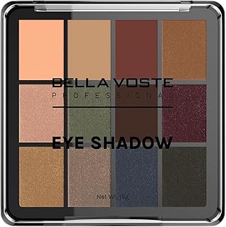 Bella Voste Professional Eyeshadow - 12 in 1 Mesmerizing Colors Palette | Nude, Matte, Shimmer | Rich Colour | High Pigmentation (BVES103)