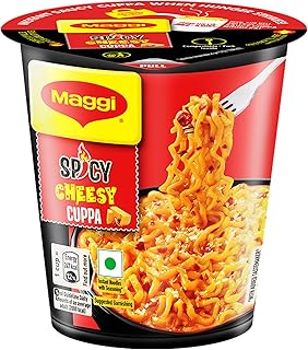 MAGGI Spicy Cheesy Instant Cuppa Noodles - Delicious Slurpy and Saucy Taste, 71.5g