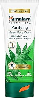 Himalaya Purifying Neem Face Wash|Clears and Prevents Pimples & Acne|Made with 5 parts of Neem|New & Best Ever clinically Proven formula|Gently Cleans