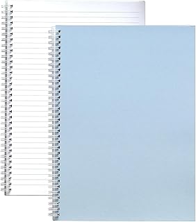 INNAXA® A4 College Ruled Spiral Notebook | Pastel Color | 100 GSM Thick Line Paper | 60 Sheets/120 Pages | Lined Journal Set for Office, College, and