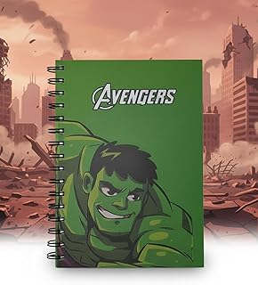 Avengers Diary for Men & Boys | Superhero Journal Book Hardcover Spiral A5 Size | 200 Pages Ruled | 80 GSM Paper | Kids Cool Notebook | Gift Stationer