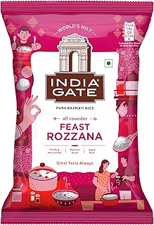 India Gate Rozana Raw and Aged Basmati Rice 1Kg