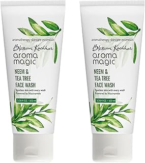 Aroma Magic Neem & Tea Tree Face wash PWRD By 5% Niacinamide & Aloevera Gel| for Spotless & Soft Skin| Oily & Acne/Pimples Prone Skin| for Women & Men
