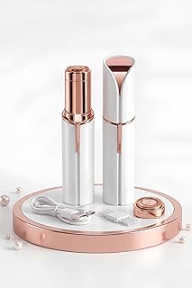 Professional Painless Facial Hair Remover for Women – Portable Electric Face Shaver with Built-in LED Light – USB Rechargeable Trimmer for Peach Fuzz,