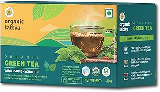Organic Tattva Green Tea Bags for Weight Loss | Organic Assam Tea | Green Tea Bags | Premium Herbal Beverage