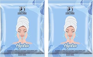 Hydra 6 Steps Facial Kit Combo | Vitamin C, Arbutin, Glucono & Hyaluronic Acid | Deep Hydration, Skin Brightening & Anti-Aging Facial Kit | 53 gram ea