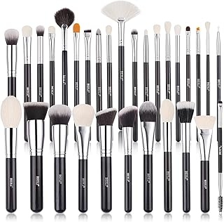 BEILI Makeup Brushes 30pcs New Variant Professional Makeup Brush Set Natural Goat Hair Premium Synthetic Kabuki Foundation Blending Brush Face Powder